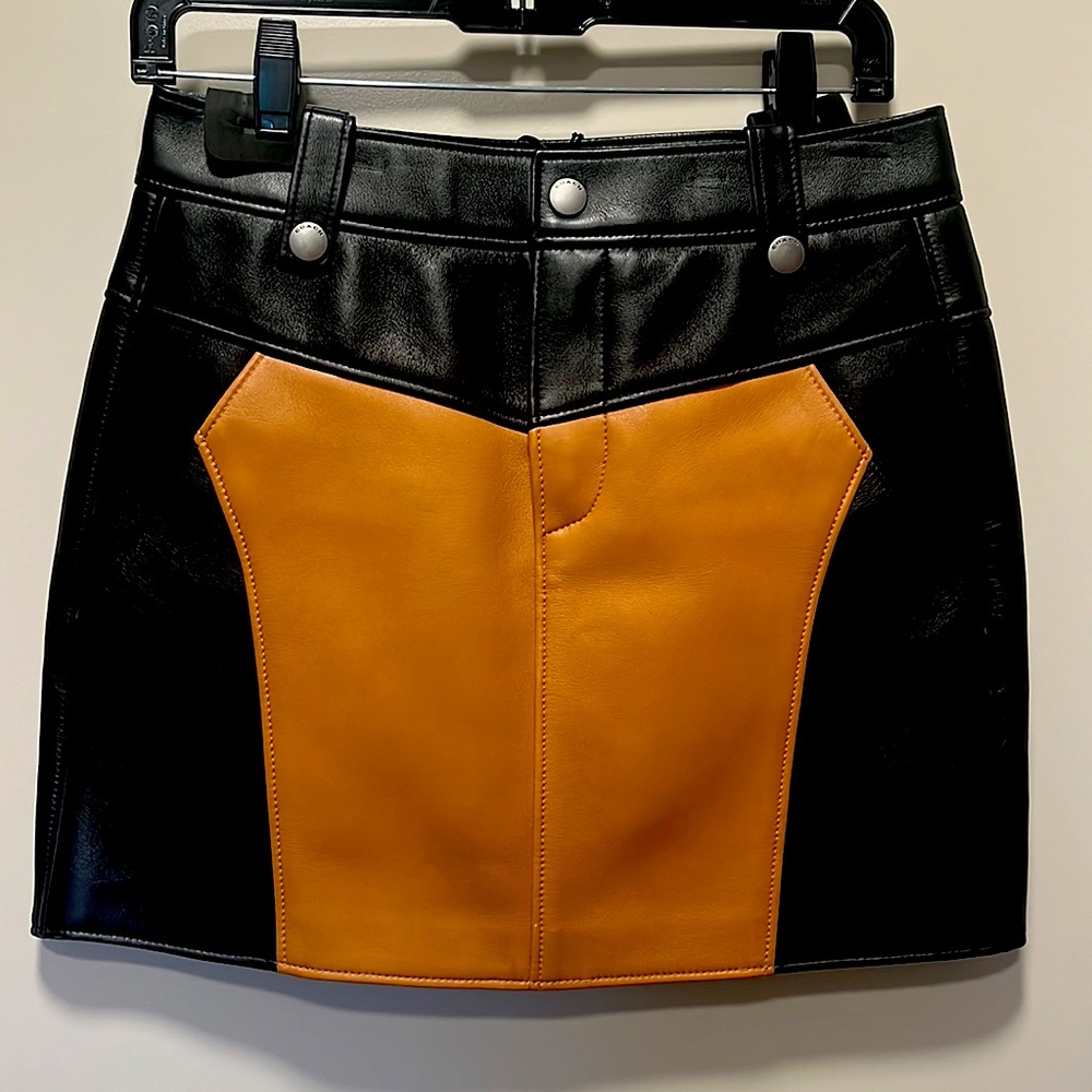 Leather skirt by Coach
